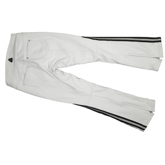 NEW BOGNER WOMENS SKI PANTS!  SIZE 8  29 x 30  OFF WHITE  STRIPES  *YELLOWING* - Picture 2 of 3